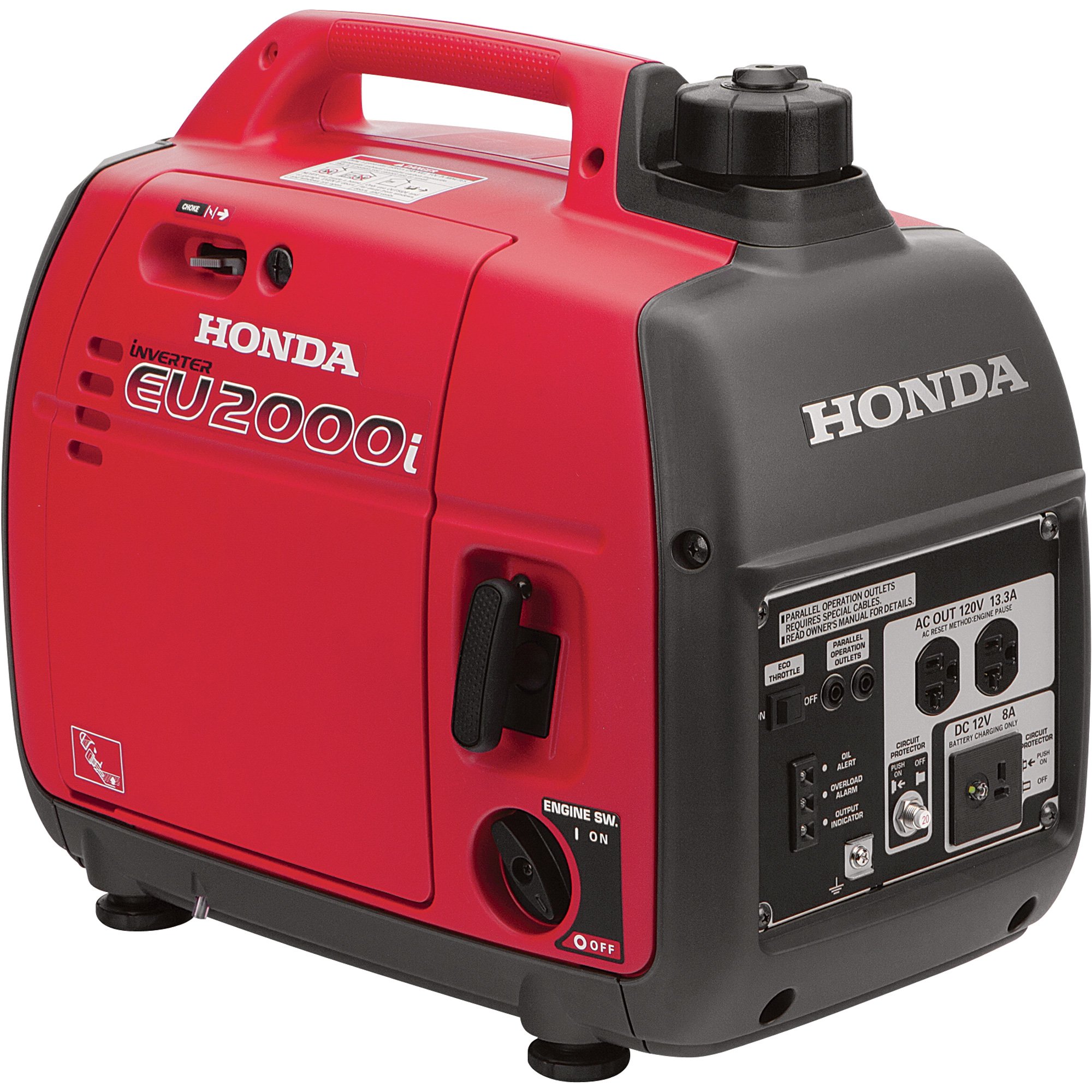Honda EU2000 Portable Inverter Generator — 2000 Surge Watts, 1600 Rated Watts, CARB-Compliant, Model# EU2000i
